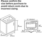 16" Wall-Mounted Bathroom Vanity with Sink, Floating Cabinet, Soft-Close Door, Grey Walnut