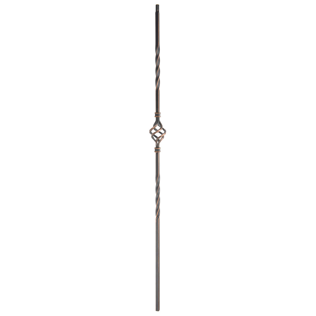 5-Pack Single Basket 1/2 Inches Square Forged Iron Stair Balusters
