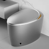 Grey Smart Toilet with Bidet Built In, Luxury Elongated Electric Toilet with Heated Seat&Foot Sensor