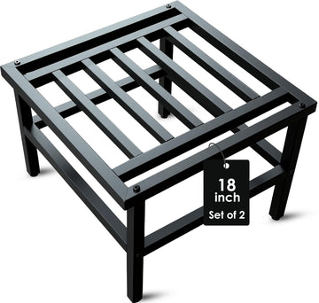 Metal Heavy Duty Plant Stand Indoor Outdoor, 18 Inch Large Plant Stands Riser, Tall Wrought Iron Pedestal Holders for