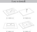 16"x12"Rectangular Vessel Sink,Ceramic Small Bowl Bathroom Vessel Sink