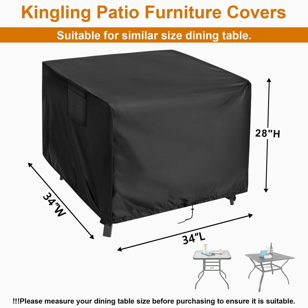 Outdoor Table Cover Square Waterproof 34 inch