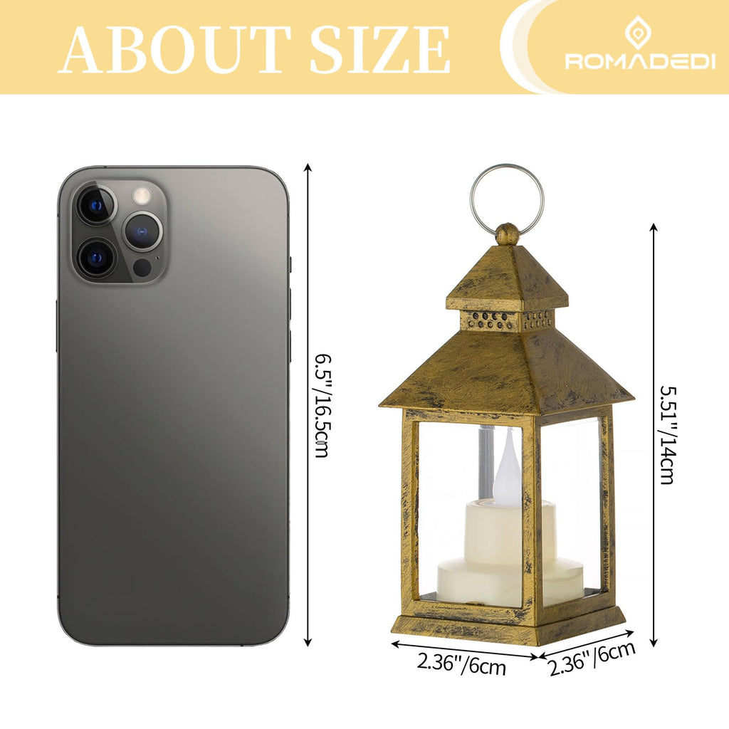 Gold Mini Lantern for Centerpiece, Pack of 10