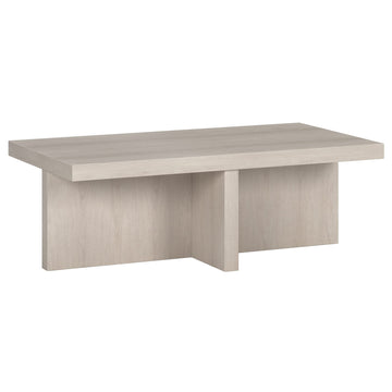 44" Scandinavian Coffee Table, Beech White