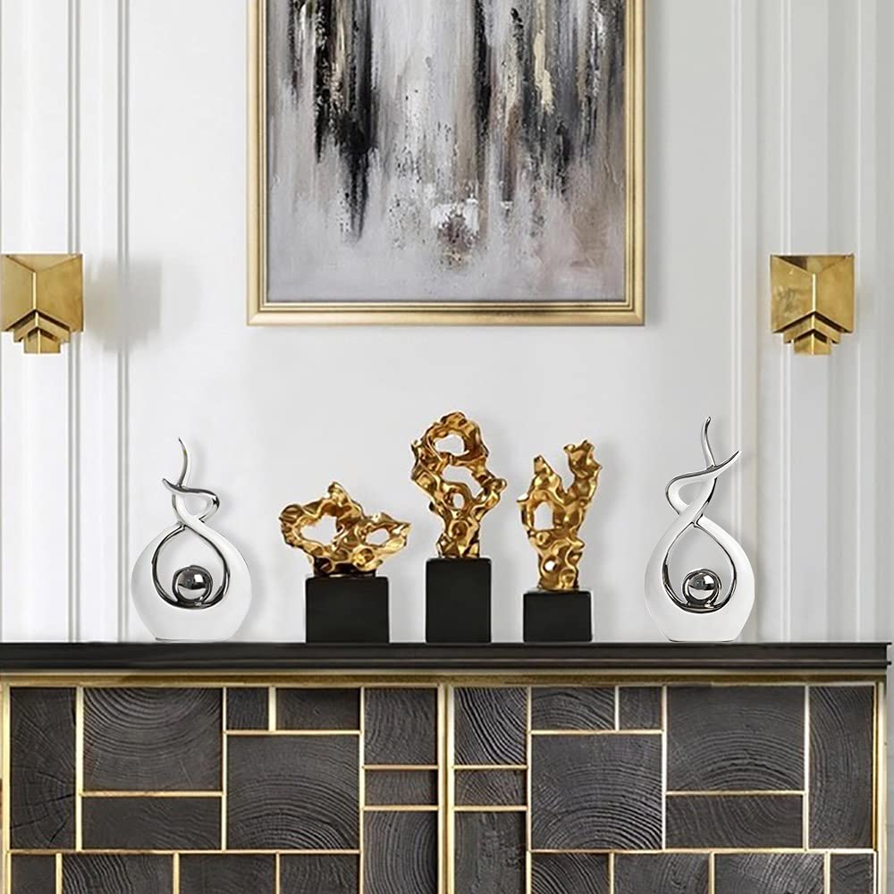 Decor Modern Abstract Art Ceramic Statue Table Decorations Living Room Office Centerpiece