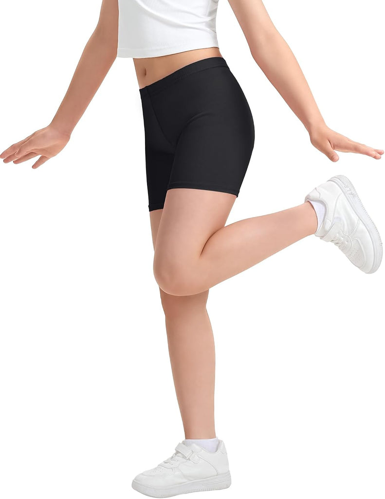 Girls Bike Shorts Cotton Cartwheel Dance Under Dress Shorts for Kids