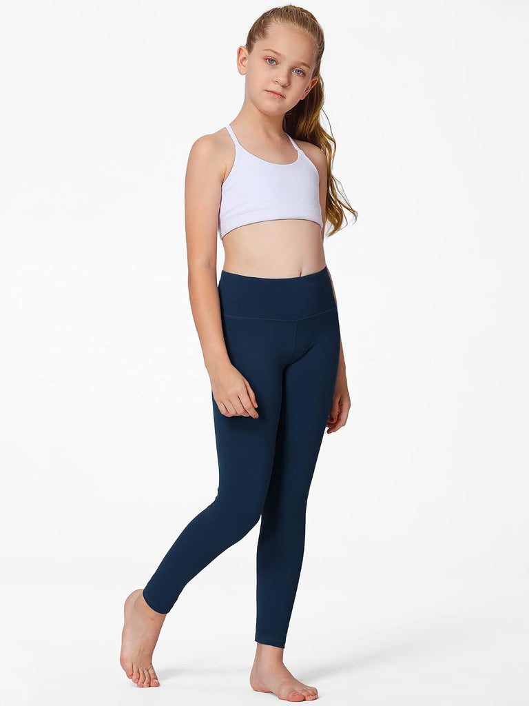 Girls Leggings with Hidden Pocket for Kids Dance Yoga Athletic Pants