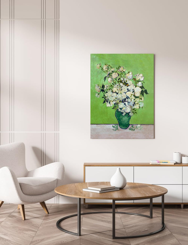 Van Gogh Canvas Wall Art, The White Rose, 40x30''