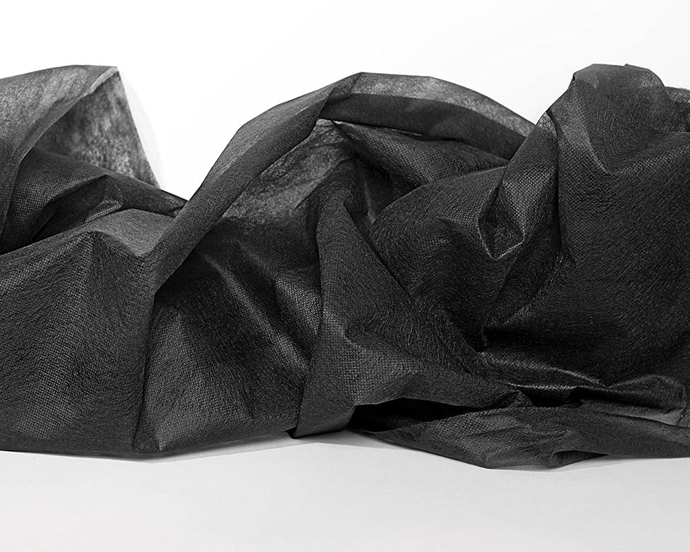 Black Flame Retardant Gossamer, 59 Inches x 100 Yards, Sheer Fabric for Wedding Decorations, Baby Shower, Gender