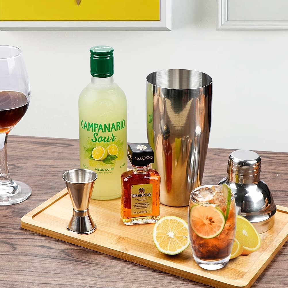 20-Piece Bartender Kit with Stand, Cocktail Shaker Set Bar, 25oz Professional Stainless Steel Bar Tool Set with