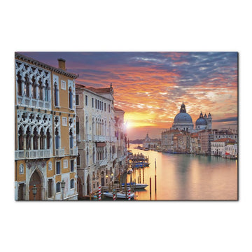Modern Wall Grand Canal in Venice Pictures Paintings Print on Canvas Sunset Cityscape Giclee Prints Artwork Gallery