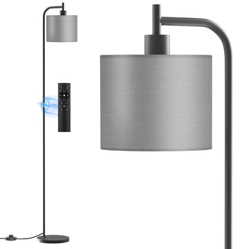 Floor Lamp, Tall Standing Lamp with Linen Shade