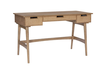 Dutton Natural Wood and Rattan Desk