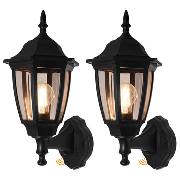 Dusk to Dawn Outdoor Wall Light, Porch Sconce Light Fixtures, 2-Pack