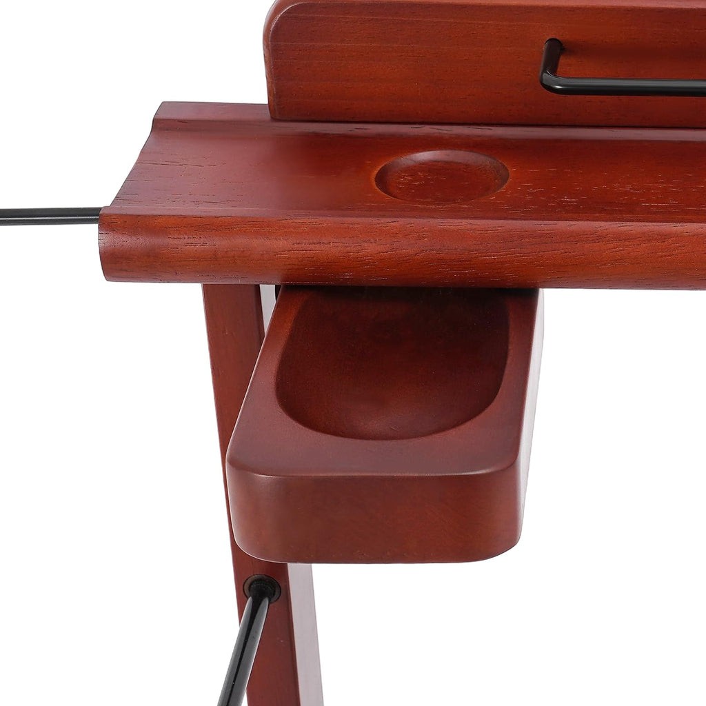 Clothes Valet Stand, Wood Valet Stand Suit Rack Stand with Drawer for Men/Women, Contour Hanger, Trouser Bar, Belt