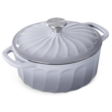 Enameled Cast Iron Dutch Oven Pot with Lid, 6 QT Large Dutch Oven