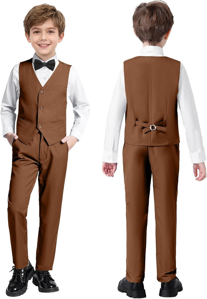 Boys Suits 4 Piece Kids Suits for Toddler Boys Dress Clothes for Wedding