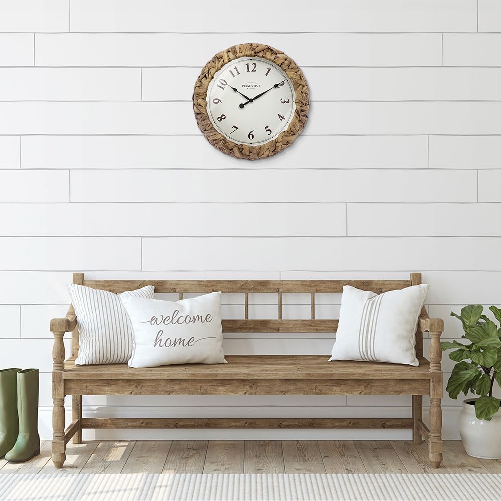 Farmhouse Series, Rustic Woven Clock