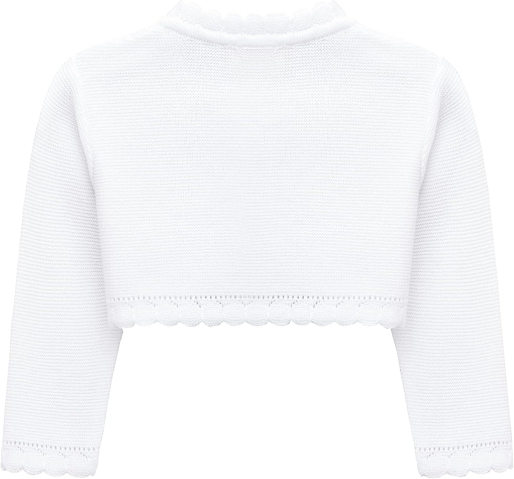 Baby Girls' Long Sleeve Cardigan Knit Button Closure Bolero Shrug
