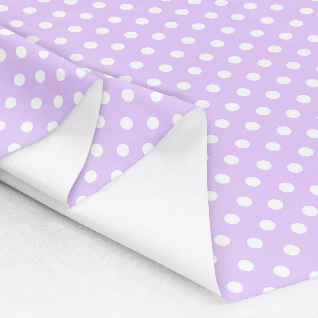Polka Dots Fabric by The Yard, Purple White Soft Polyester No Stretch Fabric for Sewing Lover, Abstract Geometric