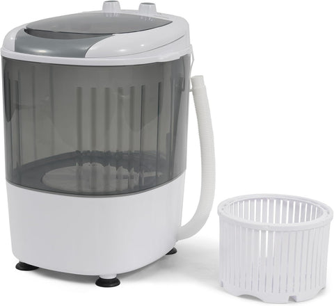 Mini Spin Dryer Portable Washing Machine, Compact Laundry for Home, Apartment, RV, Gray