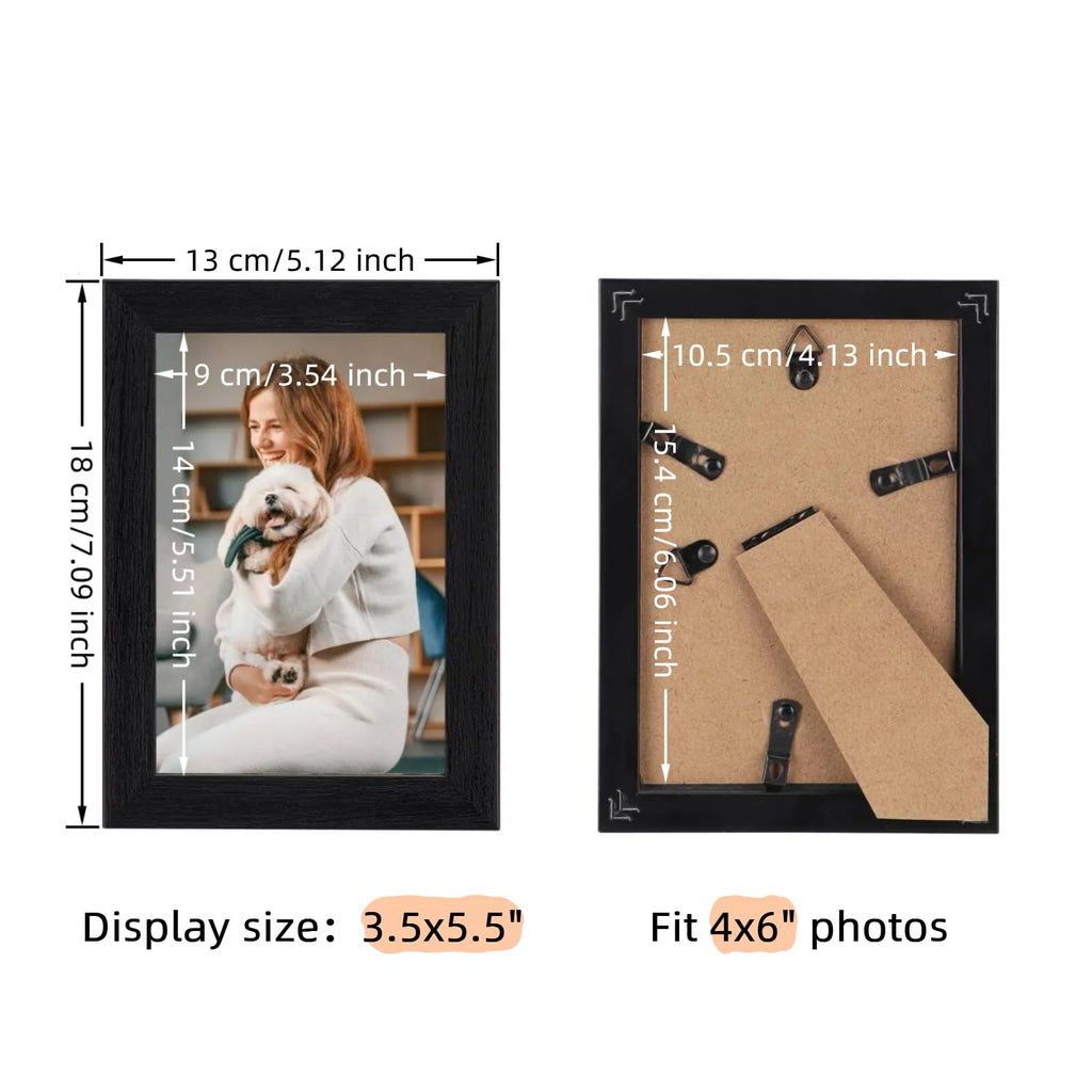 4x6 Picture Frame Black 4 x 6 Photo Frames Bulk for Wall or Tabletop, Set of 12
