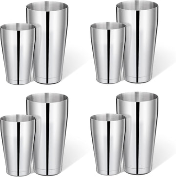 Cocktail Shaker Boston Shaker Set Professional Bartender Kit Bar Stainless Steel Drink Shaker Bartending - Set of 8