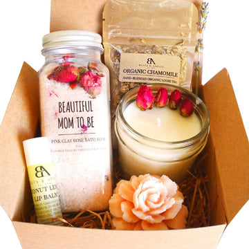 Beautiful Mom To Be Gift Basket, Expecting Mom Gifts, Pregnancy Gift Set, Gift ideas for Mom To Be, Organic Spa Care