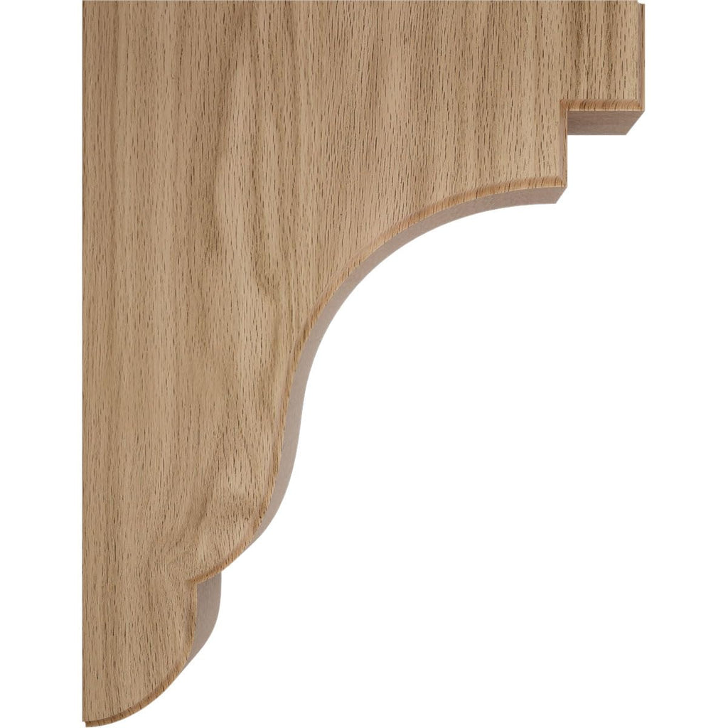 Bedford Wood Brackets, 5 1/4"W x 8 1/2"D x 11"H , Red Oak
