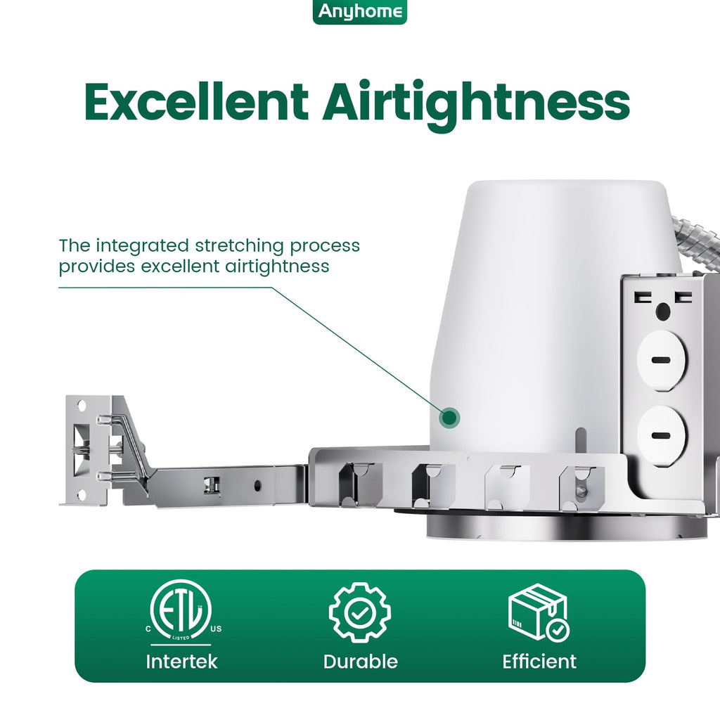 4 Inch Recessed Lighting Housing 6 Pack, New Construction