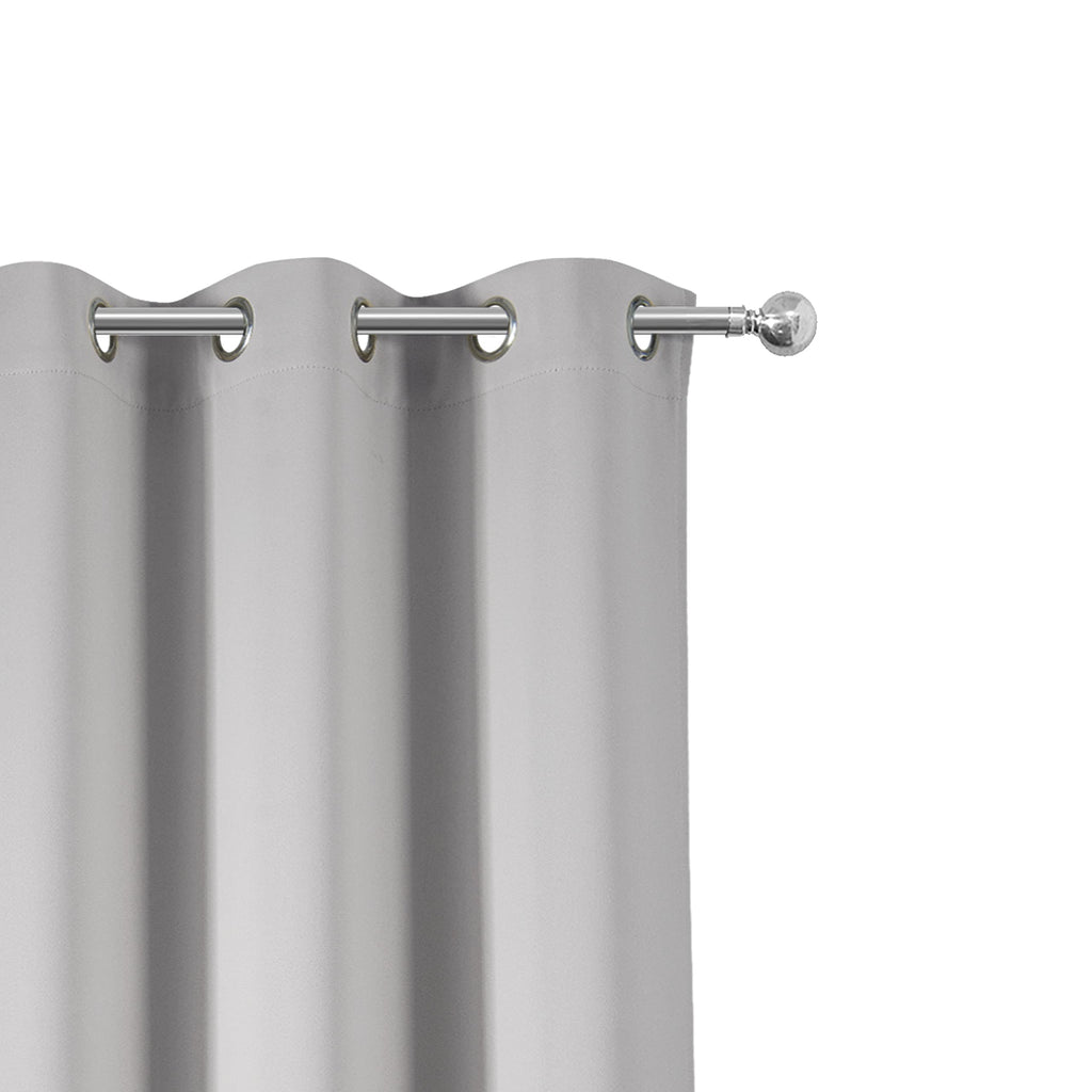 Light Grey Blackout Curtains 34 x 63 Inch Length/Set of 2 Curtain Panels/Thermal Insulated Room Darkening Blackout
