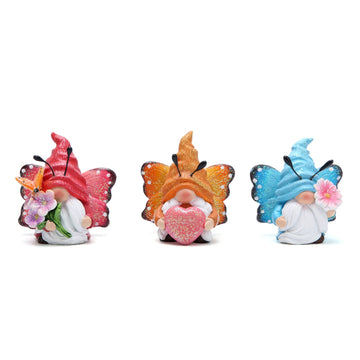 3PCS Spring Butterfly Gnomes Decorations Butterfly Elves Ornaments Scandinavian Tomte Elf Figurines Decor, Porch