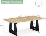 70.86-Inch Executive Desk, Large Computer Office Desk with Double Wood Pedestal