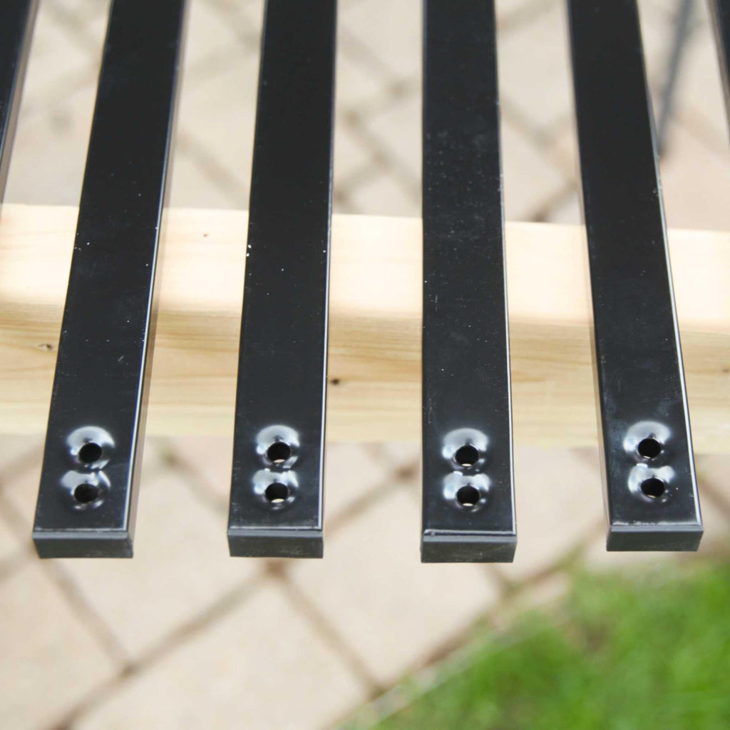 Baluster 1" x 1/2" Rectangular 32" Long, Powder Coated Black - RCTB32 (10 pcs)