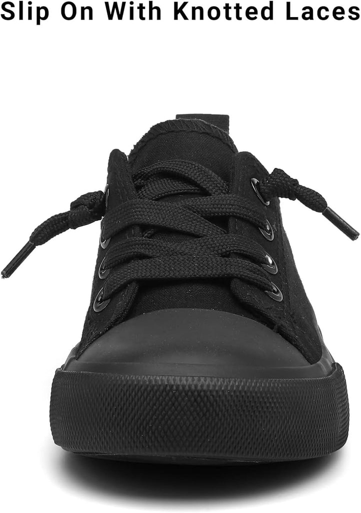 Toddler Little Kid Cushioned Canvas Shoes Slip On Sneakers Soft and Durable