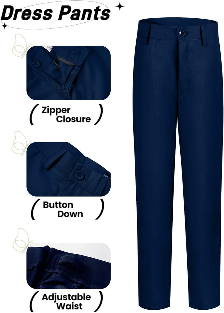 Toddler Boys Formal Suits Set,Vest Pants Dress Shirt and Tie for Kids Boy Wedding Ring Bearer Oufit