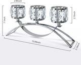 3 Arms Crystal Candle Holders, Arch Candlestick Table Candelabras Centerpieces, Dinning Room, Cabinet Ornaments, Home