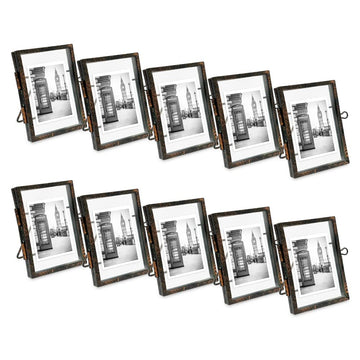 Jacobs 2x3 (10PK) Bronze Metal Floating Picture Frame, Locket Closure