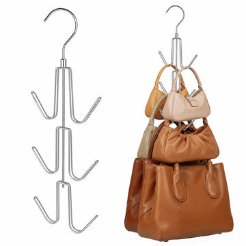 2 Pack Purse Hanger, Purse Organizer for Closet, Holds 12 Bags