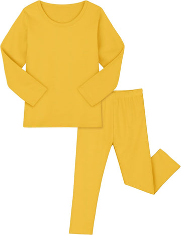 Baby Toddler Boys Girls Cotton Long Sleeve Shirt and Legging Set Kids Ribbed Basic Pant Piece for Daily Life