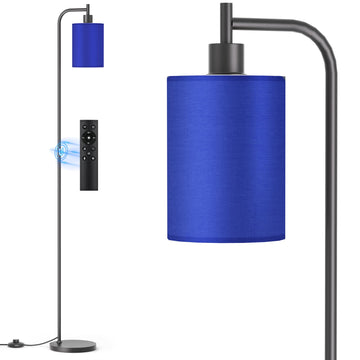 Floor Lamp with Linen Shade, Dimmable Tall Standing Lamp with Remote Control & 3 Color Temperatures, Modern Floor