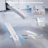 Elongated Smart Toilet with Bidet, Tankless One-Piece Design with Foot Sensor Auto Flush, Heated Seat