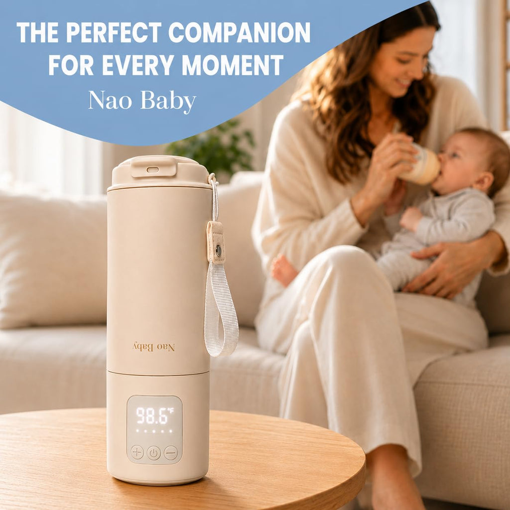 Portable Bottle Warmer 2-in-1 Baby Bottle Warmer & Bottle Sterilizer - Portable Milk Warmer with Fast Charging
