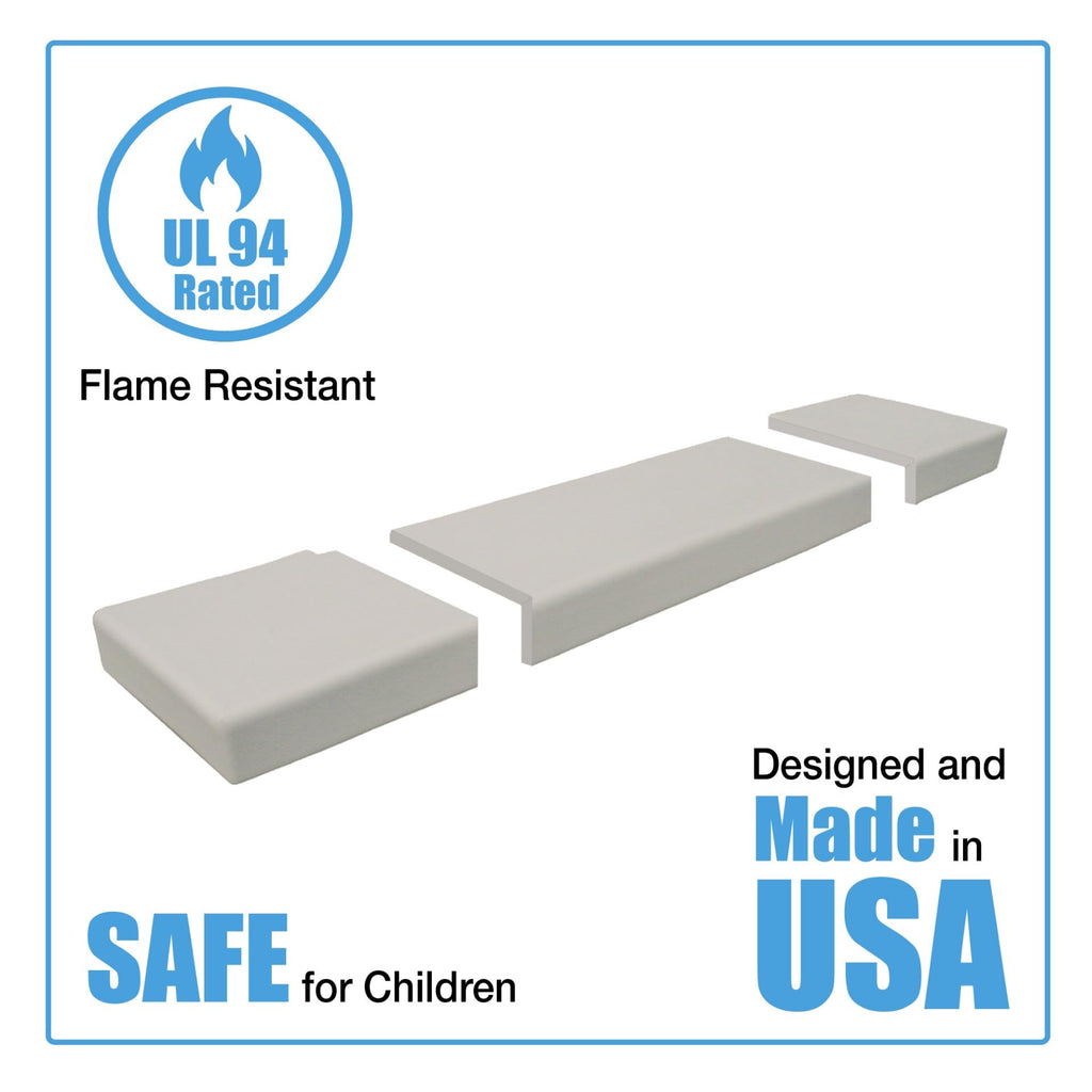 Soft Seat Edge Pad | Fireplace Edge Protector | Taupe | 36"
