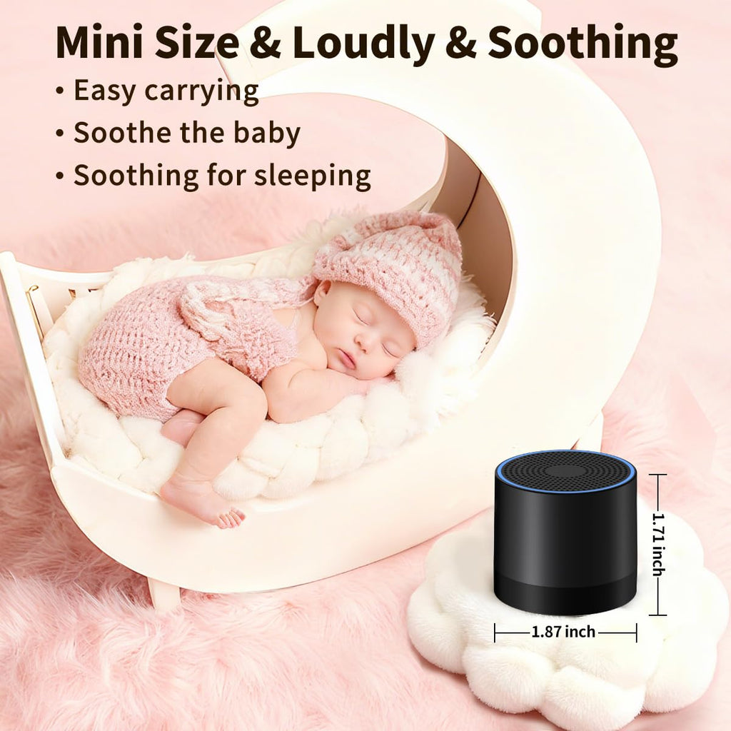 Portable Mini White Noise Machine Sound Machine with 30 Sounds for Newborn Kids Adults Rechargeable Sleep Brown Noise