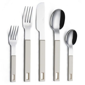 Silverware Set 20 Pieces Stainless Steel Cutlery Color Block Handle Modern Style Flatware - 4 x Dinner Knife; 4 x