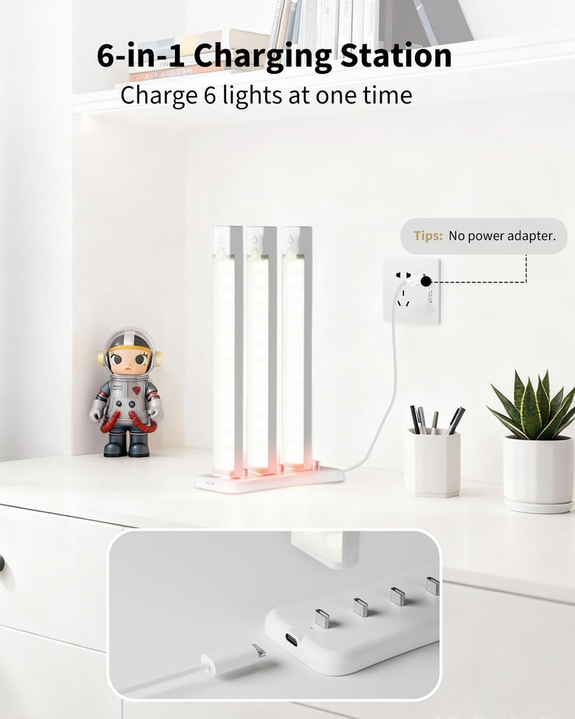 Under Cabinet Lighting Charging Station,6 Type-c Charging Ports 2Pack