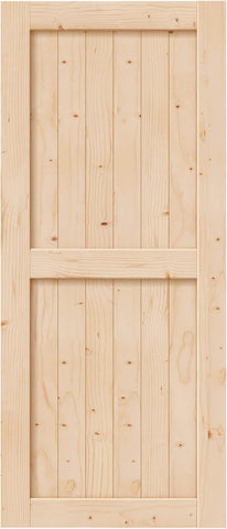36in x 84in Sliding Barn Wood Door,Interior Doors,DIY Assemblely,Solid Natural Spruce Panelled Slab,