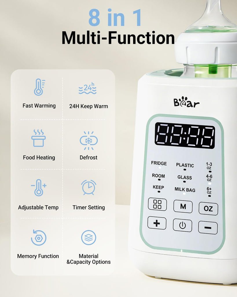 Baby Bottle Warmer, Fast Warming Breast Milk Formula, Green