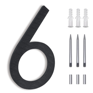 8 Inch House Numbers For Outside modern, Address Numbers s Number For Address On House Metal Black Large Modern House